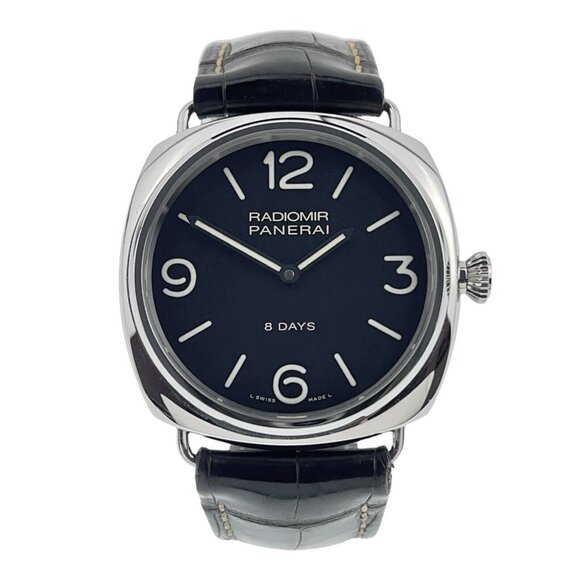 Panerai Radiomir 8 Days Steel Black Dial 45mm Manual Wind Men’s Watch PAM00610 - Picture 1 of 8